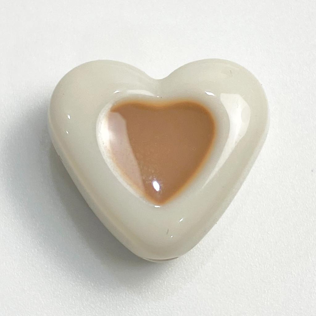 Love Loose Beads Mobile Phone Chain Beaded Accessories Necklace Pendant Dripping Oil DIY Macaron Jewelry Material 10pcs Cream Color Beads