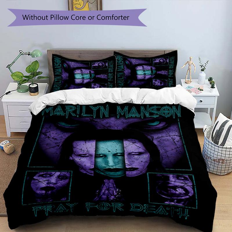 MARTINIMANSON 3pcs Bedding Set Duvet Cover Closure Includes 1 Duvet Cover & 2 Pillowcases for All Seasons Bedroom Home Dorm Decor
