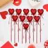 10Pcs Heart Picks Cupcake Toppers Birthday Red Festival DIY Project Handcrafts Cake Inserts