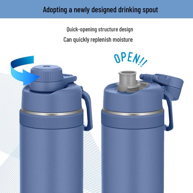 Thermos Изолированная спортивная бутылка для воды из нержавеющей стали