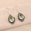 Green Amethyst Gemstone 925 Sterling Silver Jewelry Drop/Dangle Earrings For Her EE-164-14