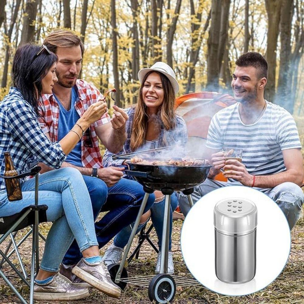 2pcs Small Pepper Shaker Stainless Travel Salt Container For Motorcycle Modification Accessories