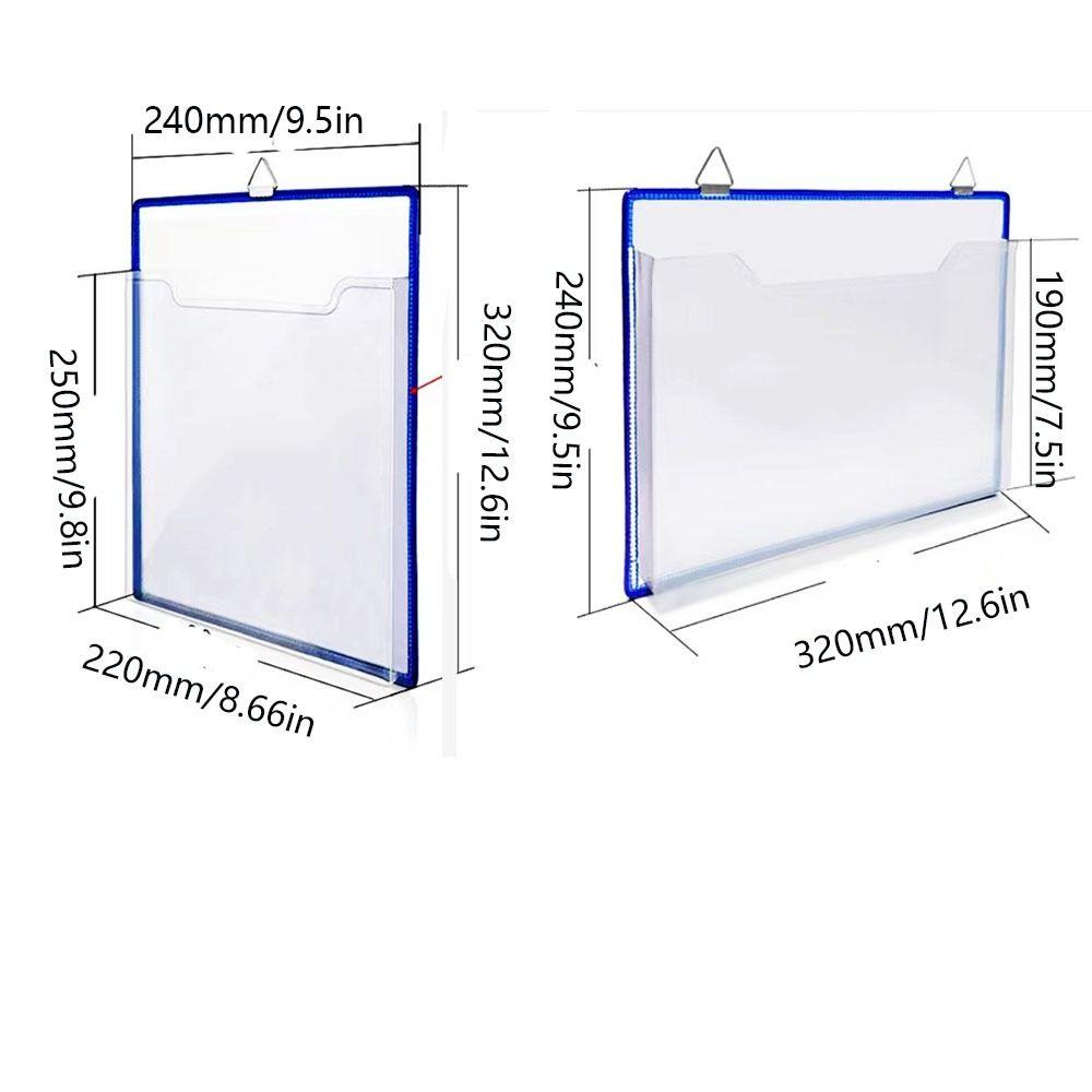 Plastic File Folder Waterproof Document Storage Bag Portable A4 Receipt Organizer Home