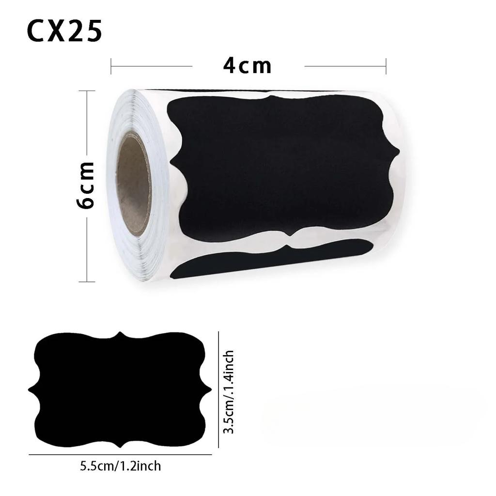 120 шт./рулон 3 вида съемных наклеек для школьной доски водонепроницаемые этикетки для школьной доски 1,4*2,2 дюйма для дома и кухни