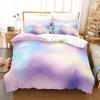 Laser Gradual Change Fish Scale 3D Digital Printing Three-Piece Set, Quilt Cover Pillowcase Home Textile Bed Sheet Kit