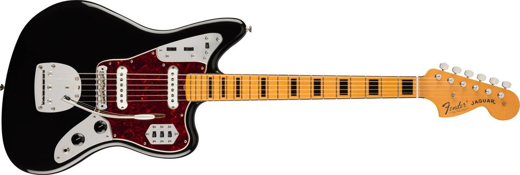 Fender Мексиканская электрогитара II Клен Черный с мягким чехлом Vintera® '70s Jaguar®, Накладка грифа,