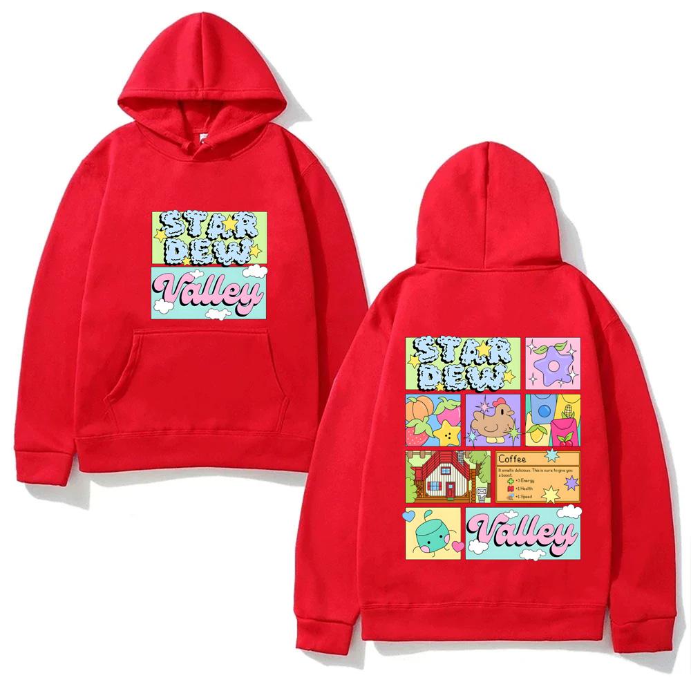 ХУДИ ИГРОВОЕ Stardew Valley Новый стиль Повседневный Высококачественный Свитшот Харадзюку с капюшоном на флисе для осени/зимы Удобное худи