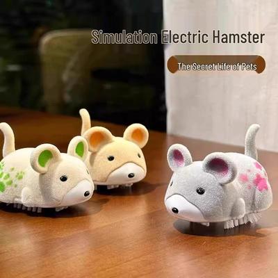 Плюшевая электрическая ходячая игрушка-хомяк для питомцев: Интерактивный катящийся мяч для кошек и собак