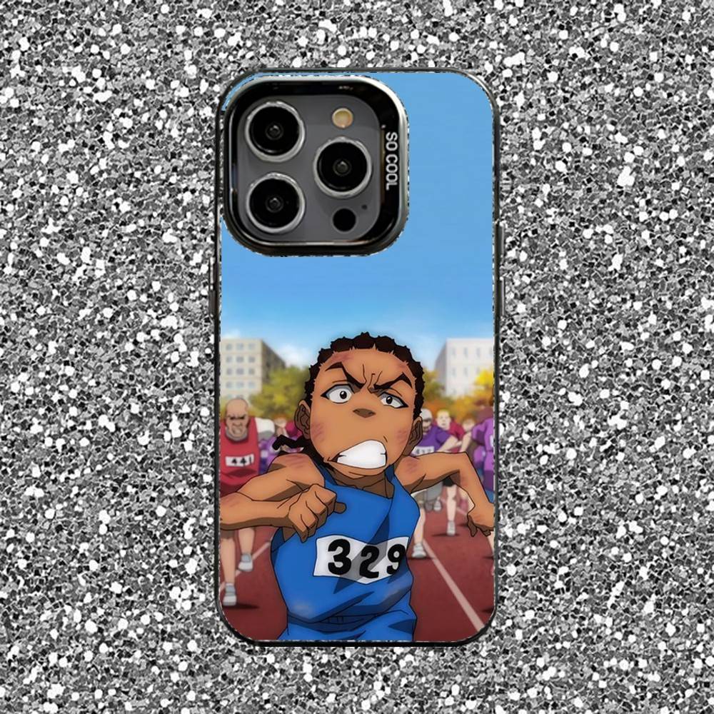 Чехол для телефона Riley Freeman Boondocks для iPhone 16,15,14,13,12,11,Pro,XS,Max,Plus,Mini,SE Черный Конфетный Матовый Ударопрочный Чехол