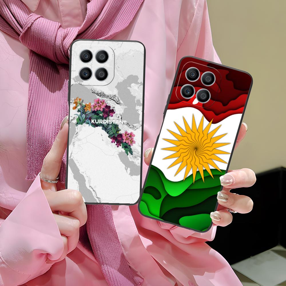 Матовая TPU чехол для мобильного телефона с флагом Курдистана для Honor 90 80 70 60 50 30 20 10 9 8 7 Pro S SE Lite 5G Цветная печатная крышка