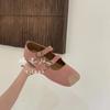 2024 Fashion Women's Dress Shoes Casual Mary Jane Light Ballet Flats Close Rounded Toe Buckle Pumps Walking Loafers