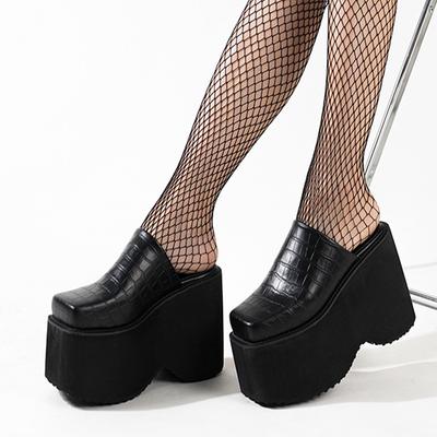 Новые популярные женские тапочки для женщин большого размера, носите тапочки размера 34-43, летние женские тапочки на каблуке с толстой подошвой 10 см