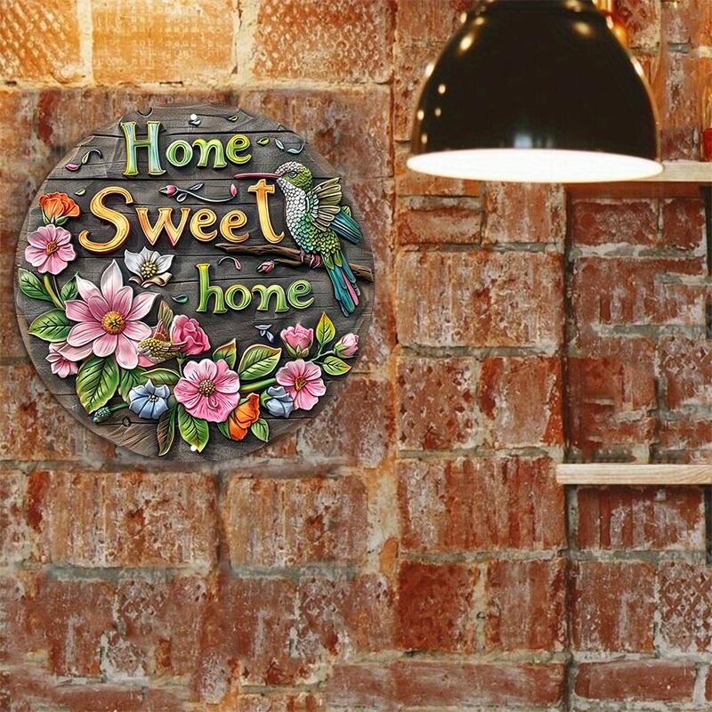 Деревянная вывеска для «Home Sweet Home», украшения в виде колибри и цветов, наружное и внутреннее оформление, печать HD