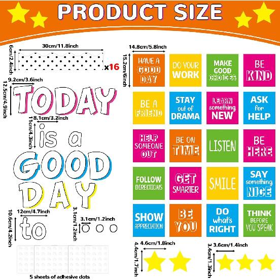 pirational Bulletin Board Set Motivational Back to School Classroom Decorations Today Is A Good Day Quotes Bulletin Board Positive Cutout for Teacher