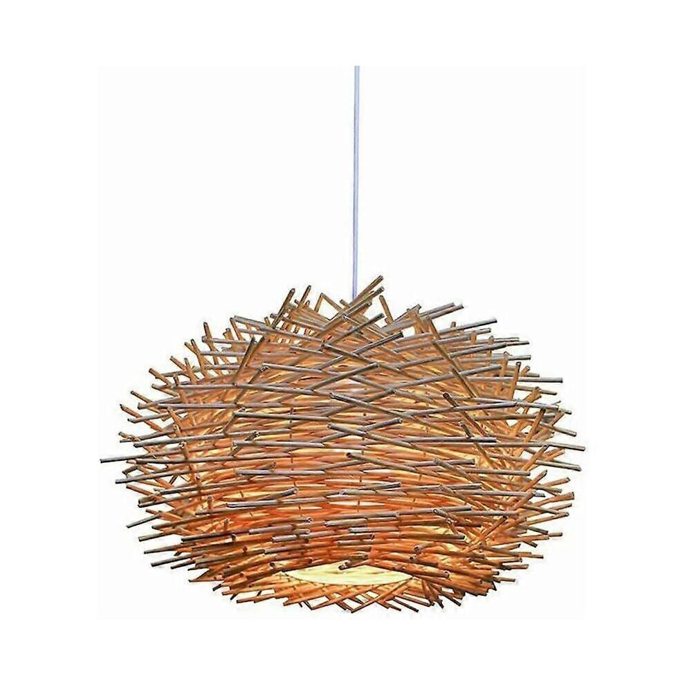 Rattan Pendant Light, Adjustable Bird's Nest Chandelier, Bedroom Dining Room Ceiling Lamp 300 x 170mm