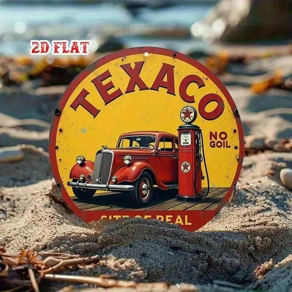 Винтажная металлическая табличка Texaco 12x18 дюймов Ретро Бензиновый Гаражный Декор Искусство для Мужской Комнаты