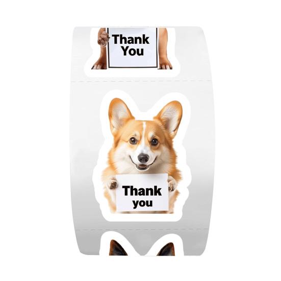 1/2 Rolls Notebook Sticker Pet Theme Copper Plate Paper Cat Dog Printing Decals Laptop Mobile Phone Case Decor