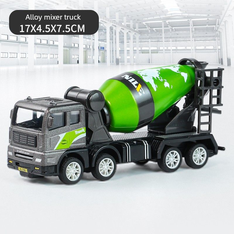 Детский набор инженерной техники из сплава Экскаватор Развивающие игрушки для мальчиков 2-4 лет 6 Кран Каток Бетономешалка