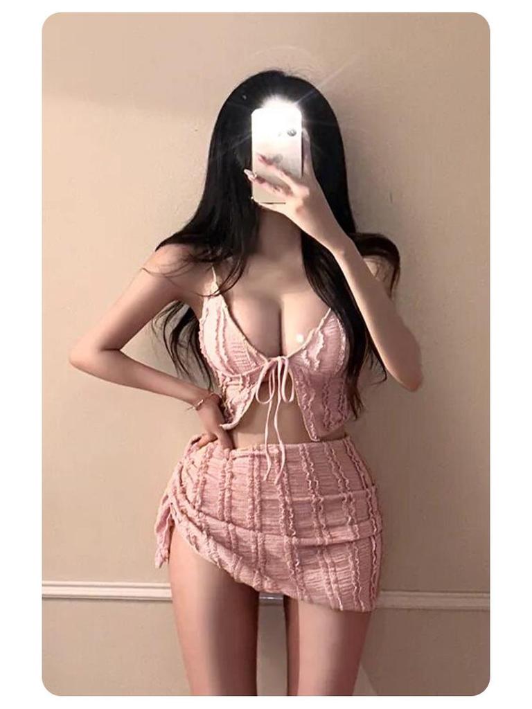 Новый корейский комплект бикини-трикини для маленькой груди: Стиль Pure Desire с майкой с оборками