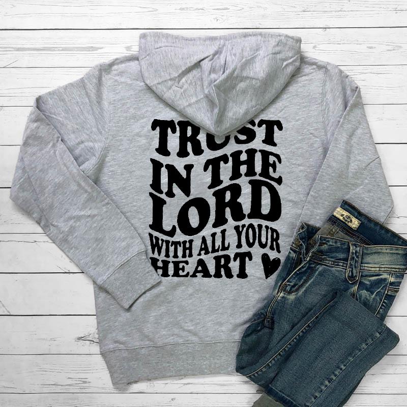 Доверьтесь Господу всем своим сердцем, женские толстовки с капюшоном, толстовка с карманом Иисуса Tumblr, модный повседневный джемпер
