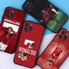 Известные Футболисты C-CR7 Чехол для Телефона Для IPhone 17 16 15 14 13 12 11 Pro Max Plus mini Силиконовый Черный Чехол