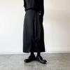 Yamamoto-Style Dark Drape Cropped Pleated Pants Skirt with Straps for Men & Women