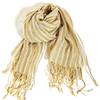J VINEYARD LINEN STRIPE YELLOW SCARF