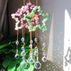 Hanging Wind Chimes Crystal Suncatcher Ornament Window Decor Rainbow Maker Ornament for Home Wall Decoration Wind Chime