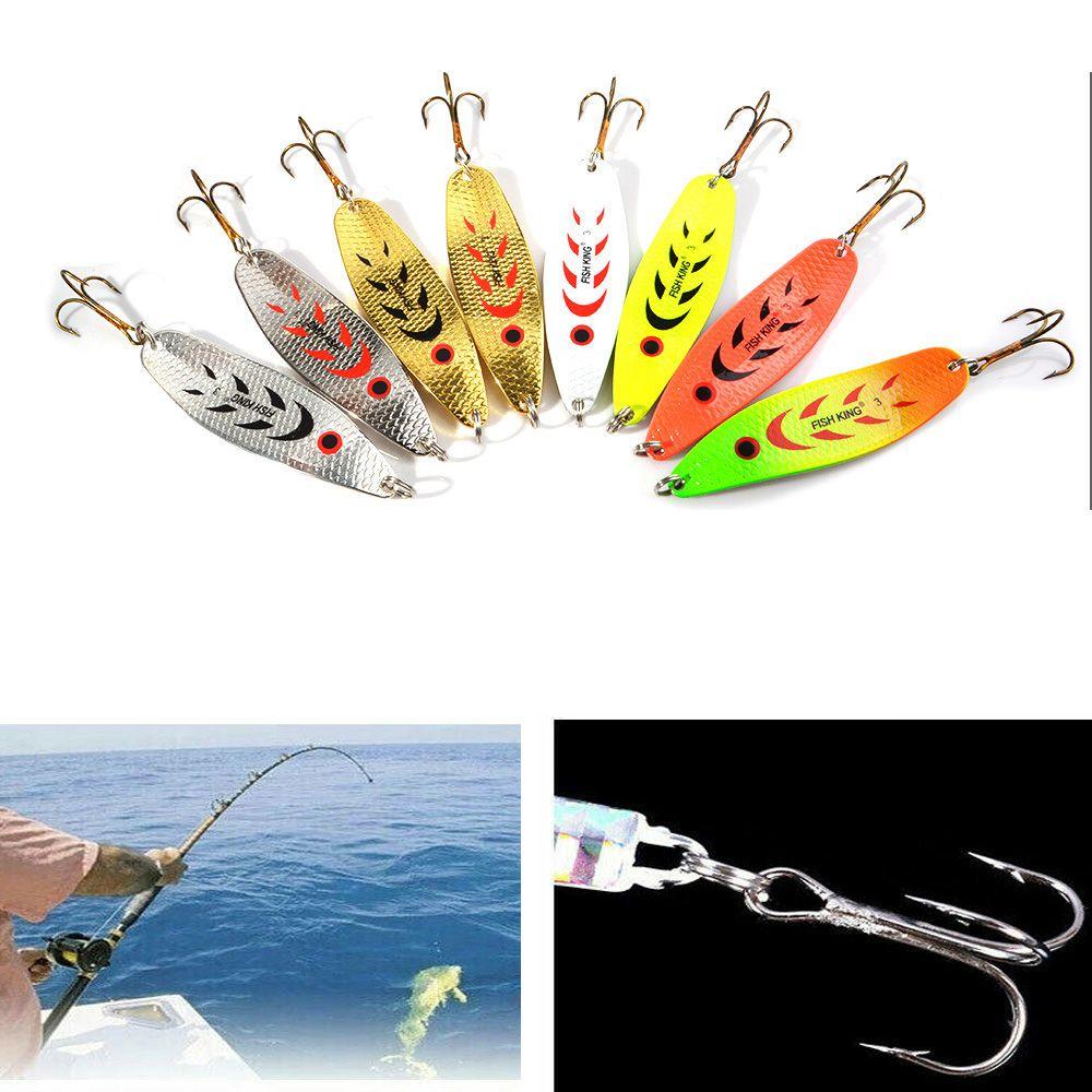 3D Eye Paillette Sequin Spinner Fishing Lure Spoon Fishing Tackle Metal Bait Artificial Lure