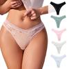 Sexy Lace Women Underwear Low-waisted Hollow Underwear Pure Cotton Women Briefs V-shaped Women Underwear High Elastic Breathable Antibacterial Fabric