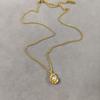 Ramos collier à pendentif en forme de goutte de perle naturelle, élégant, breloque, plaqué or , chaîne délicate, à la mode, cade