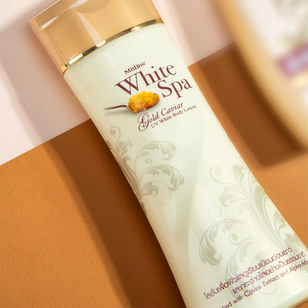 Mistine White Spa Gold Caviar UV Белый лосьон для тела 200 мл - Тайский уход за кожей