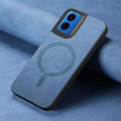 Чехол Magsafe для Motorola G55 Luxury Business, кожаный чехол с беспроводной зарядкой и магнитной задней панелью Moto G34 G35 G45 G 55 G Power Play