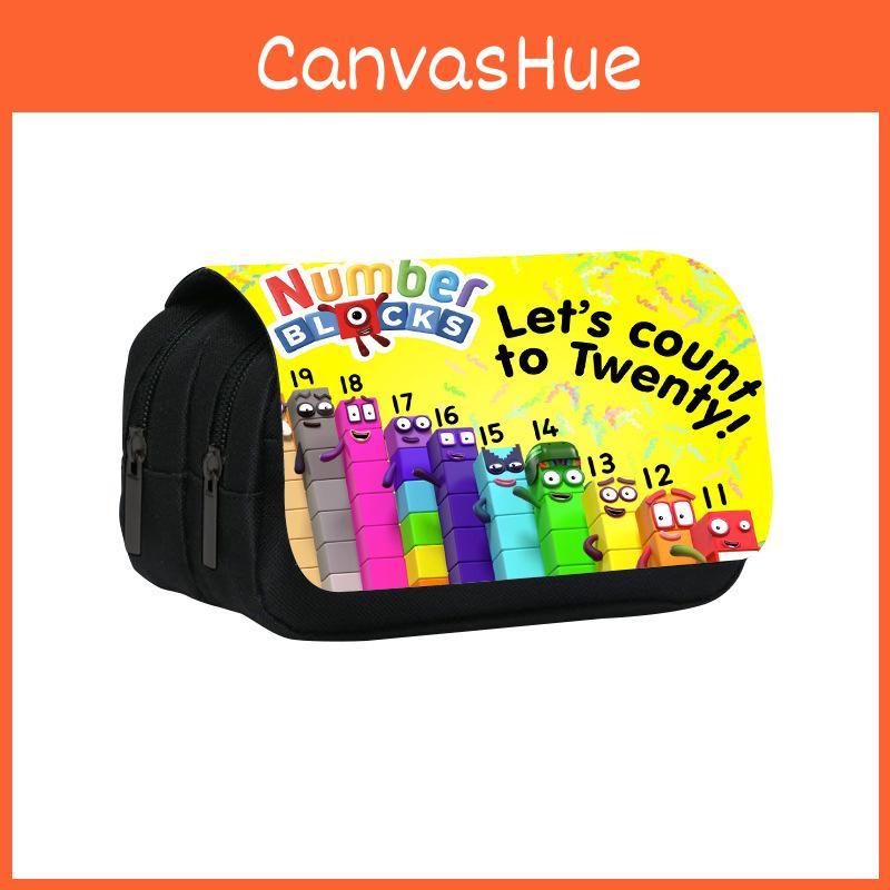 Numberblocks Double Layer Pencil Bag With Spacious Design For Classroom Use
