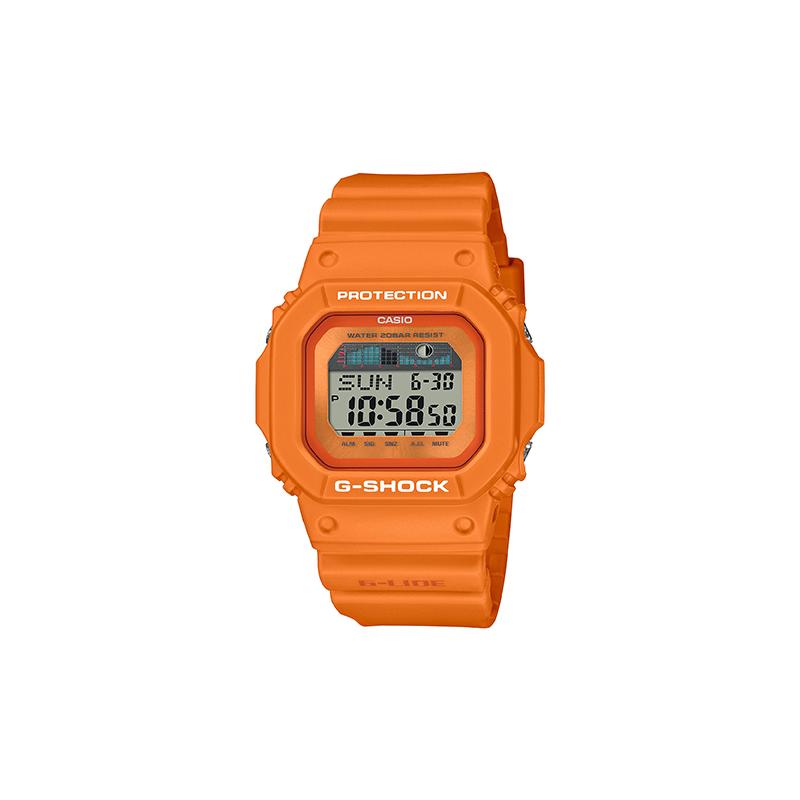 Casio Серия G-LIDE Полностью автоматический календарь Отображение приливной диаграммы Кварцевый механизм Ремешок из смолы Японские и корейские часы Мужские часы GLX-5600RT-4JF