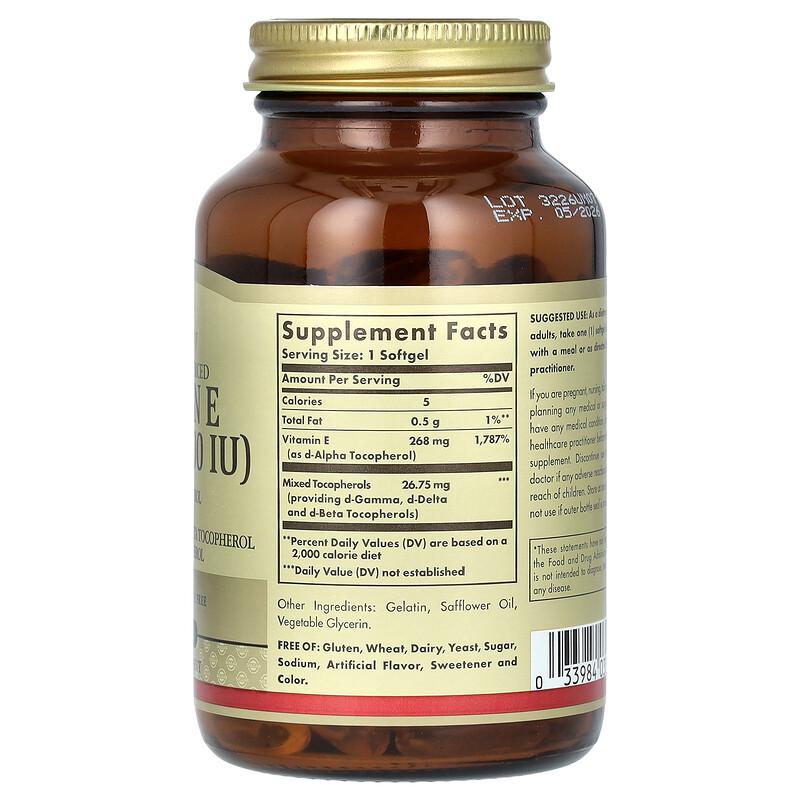 Naturally Sourced Vitamin E, 100 Softgels