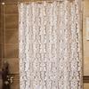 Shower Curtain White Floral Printed 200cm Bathroom Shower Curtains Pvea Fabric Luxury Romatic Style Waterproof Bathroom Curtain