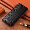 Чехол-книжка из натуральной кожи с тиснением под крокодила для Samsung Galaxy S26 Ultra S22 S23 S24 S25 Ultra Plus Кошелек