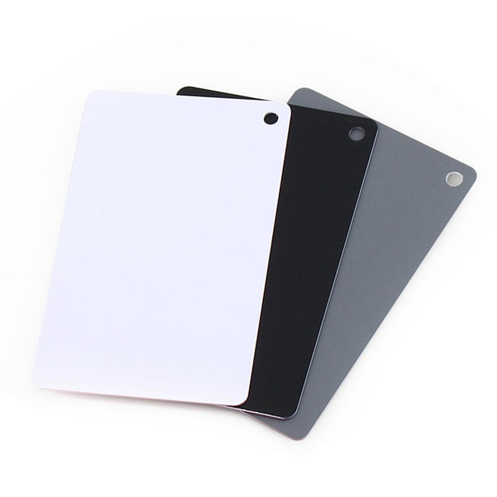 Серая карта Баланс белого Набор карт для баланса белого 3 в 1 18% Цифровая фотография Экспозиция Баланс цвета Набор карт Серый/Белый/Черный