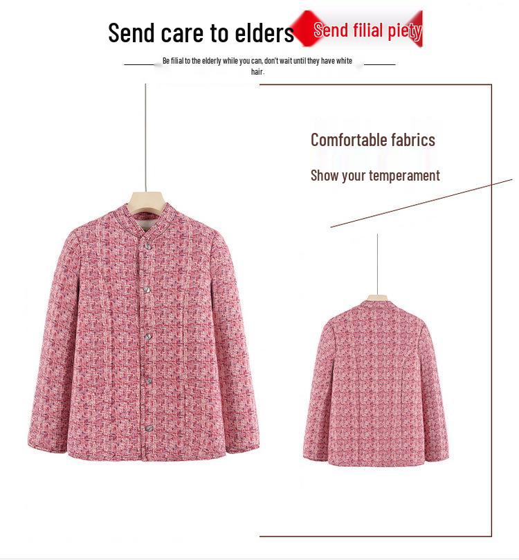 Теплое хлопковое пальто на бархатной подкладке для женщин среднего и пожилого возраста: Зимняя свободная куртка из верблюжьего пуха с защитой талии