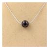 Stones and Minerals. Necklace 1 Bronzite Bead 8 Mm Stainless Steel Chain.