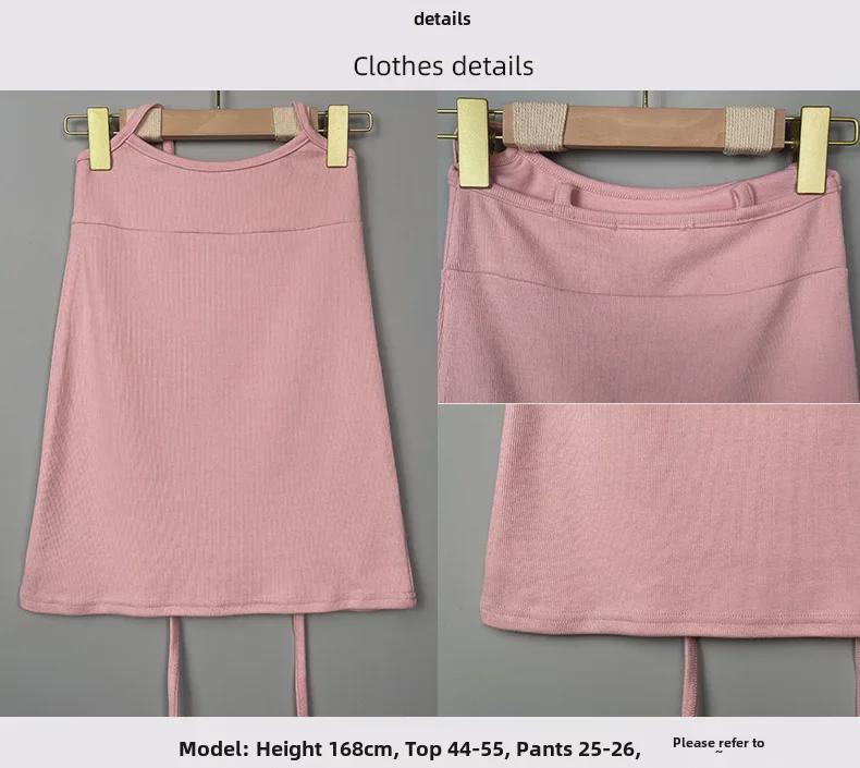 Корейская сексуальная юбка-халтер с запахом на бедрах Dongdaemun