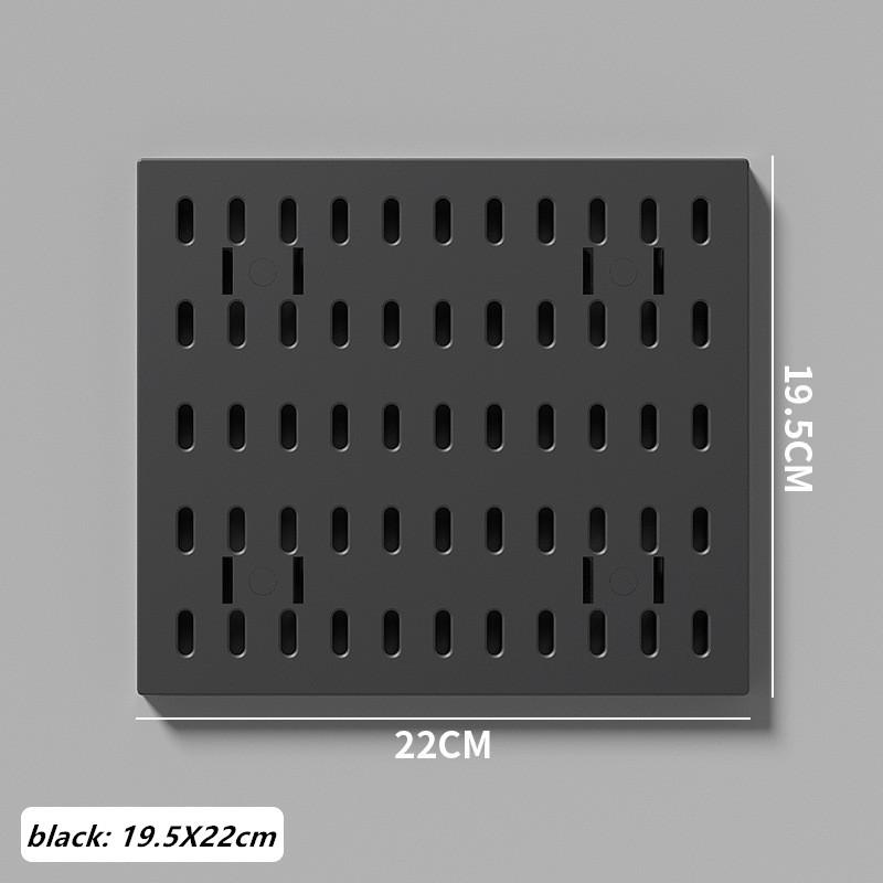 Главная Настенное украшение DIY Art Hole Board Pegboard Grid Decor Кухня Ванная комната Хранение Настенное искусство Дисплей Стойка Держатель Подвесная полка