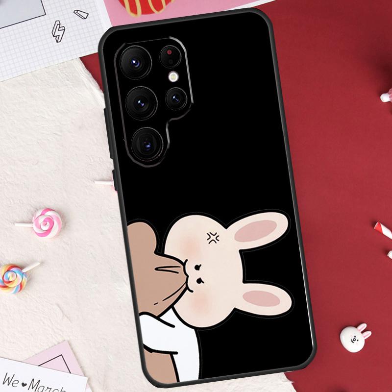 Забавный Чехол с Изображением Животных Собаки Кошки Тигра Пара Для Samsung Galaxy S24 FE S20 FE S21 S22 S23 S25 Ultra S9 S10 Plus S25 FE Защитный Чехол