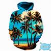 Fashion 3D Printed Cocoanut Trees Hoodies For Men Palm Trees Graphic Hooded Sweatshirts Unisex Funny Pullovers Mens Hooded Hoody