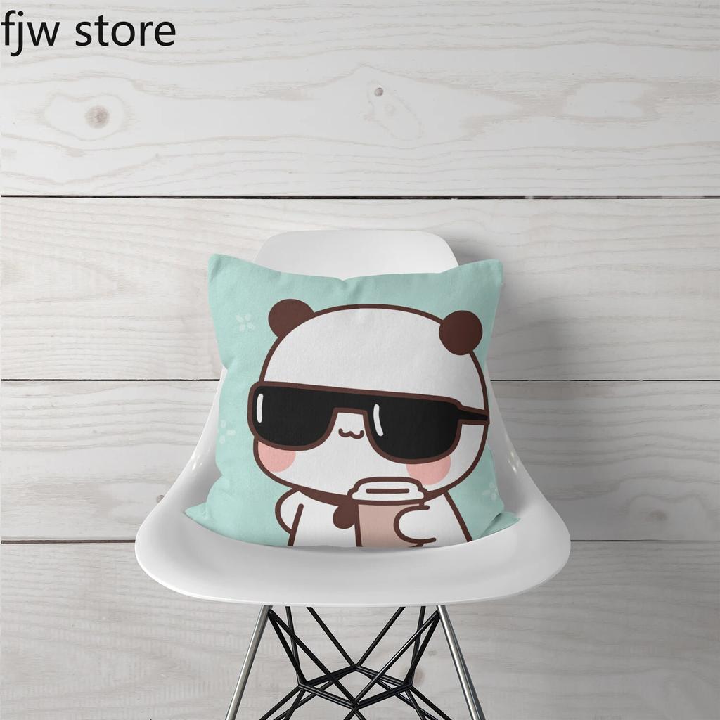 Cute Red Panda Throw Pillow Cover Fashion Anime  Boob   Sofa Chair Bed Cushion  Room Home Decoration