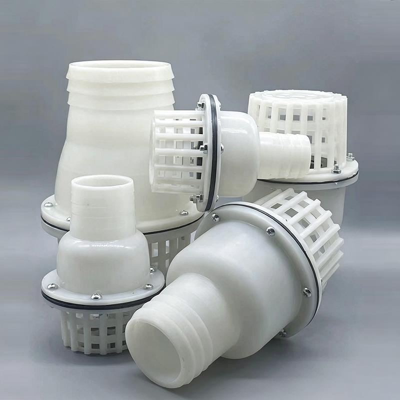 Foot Valve Or Check Valve 2-Inches 50mm /3-Inches 75mm Arge Bore Foot Valve Plastic Self-Priming Pump Bottom Valve Filter