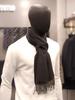 Basso Homme Мужской шарф из 100% кашемира в елочку, угольный