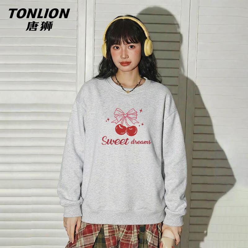 Женская толстовка TonLion с круглым вырезом и принтом бабочек и букв