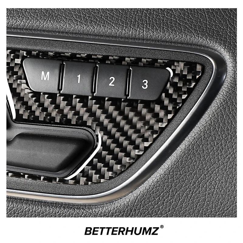 Углеродное волокно для Mercedes Benz A Class W176 CLA C117 GLA X156, регулировка автомобильного сиденья, панель, отделка рамки, наклейка, авто интерьер